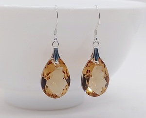 Colorado Topaz Swarovski Pear Cut Earrings – Wendi Lindsay Jewellery