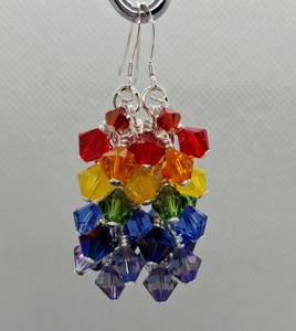 Rainbow Swarovski Crystal Cluster Earrings – Wendi Lindsay Jewellery