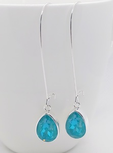 Products: Beautiful Laguna Swarovski Crystal Teardrop Long Earrings – Wendi Lindsay Jewellery