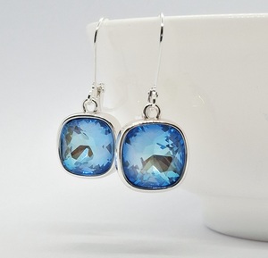 Products: Ocean Delite 12mm Swarovski Cushion Lever Back Earrings – Wendi Lindsay Jewellery