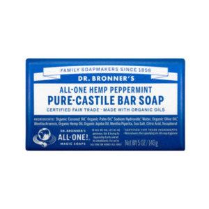Dr Bronners: Dr Bronner's Peppermint Castile Bar Soap
