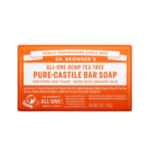 Dr Bronners: Dr Bronner's Tea Tree Castile Bar Soap