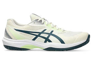 Accessories: Asics Game FF Mens Pickleball Shoe Cream/Tranquil Teal
