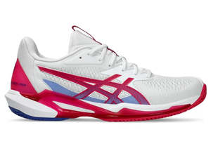 Accessories: Asics Gel-Solution Speed FF 3 (Herringbone Sole) Women's White/Bright Rose