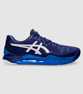 Asics Gel Resolution 8 Mens Dive Blue/White Wide 2E