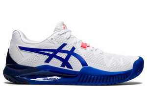 Asics Gel Resolution 8 White Ladies White/ Lapis Lazuli