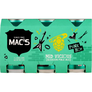 Macs Mid Vicious 6Pack 330ml Can - West Auckland Liquor