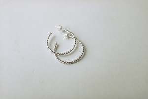 Lasso Hoop Studs - Sterling Silver