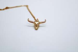 Long Horn Necklace - 18K Gold Plated Sterling Silver