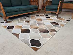 Natural leather rug