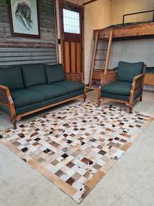 Natural leather rugs