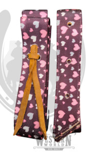 Latigo set - Red Hearts