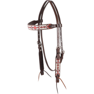 Headstall Breastplate: Cashel Beaded Arrows Browband Headstall