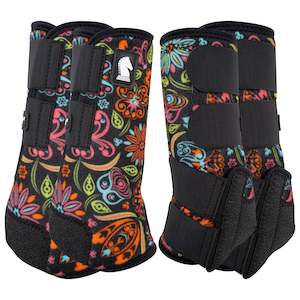Legacy2 Support Boots, Set of 4, Neon Flower