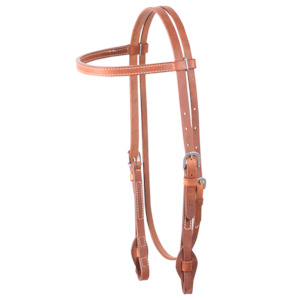 Headstall Breastplate: Stitched Harness Browband Headstall with Quick Change Ends