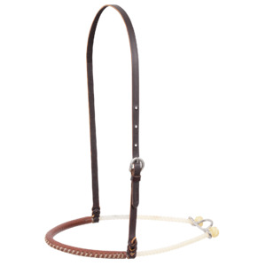 Single Rope Noseband Tooled, Rope Border- Martin Saddlery