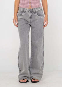 Rusty: Rusty - Flip Mommy Low Rise Wide Leg Denim Jean