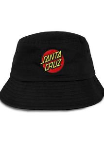 Santa: Santa Cruz - Classic Dot Patch Bucket Hat (Black)