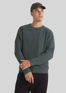 Mens Jerseys: RVCA - Duke Crew Knit (Olive)