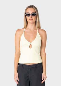 Rusty: Rusty - Emma Cut Out Skimmer Tank (Pale Banana)