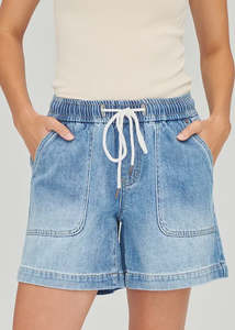 Junkfood Jeans: Junkfood - Millie Shorts (Blue)
