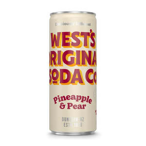 Premium Soft Drink Cans: Pineapple & Pear 250 ml