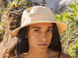 Honey Gingham Surf Hat - By Sunward Bound