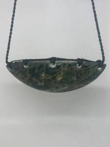 He Taonga He Tama Hemi S Carvings: serpentine Māhina Chest plate -carved by Hemi