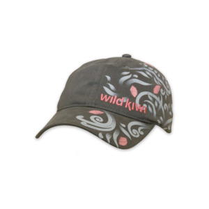Clothing: Cap wild kiwi grey pohutakawa