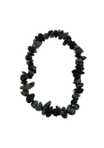 Bracelets: Snowflake Obsidian Bracelet