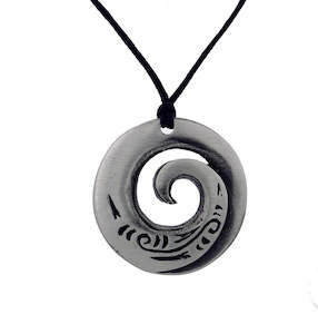 Pewter pendant spiral