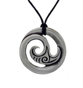 Pewter pendant spiral