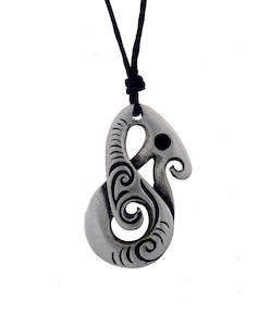 Pewter pendant manaia