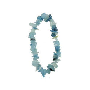 Candles Crystals: Aquamarine Chip Bracelet