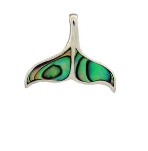 Paua Pendant Whale Tail