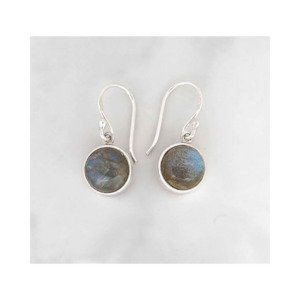 Round Labradorite Earrings