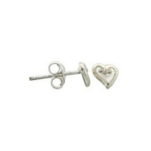 Sterling Silver Heart spiral Stud Earring
