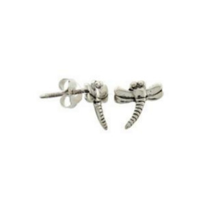 Earrings Silver: Sterling Silver Dragonfly Stud Earrings