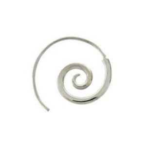 Earrings Silver: Sterling Silver Spiral Earrings