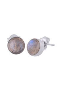 Labradorite Stud in Sterling Silver