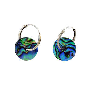 Earrings: Paua earring donut