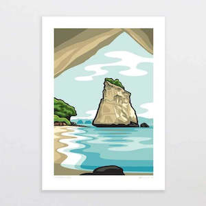 Glenn Jones Print A4 - Cathedral Cove