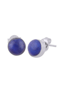 Lapis Stud & Stg Silver