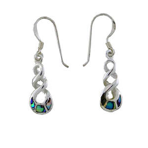 Paua earring triple twist