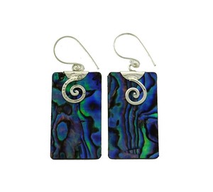 Earrings: NZ Paua Shell & Stg Silver Earrings