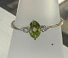 Jewellery: Peridot Faceted & Cubic Zirconia Ring