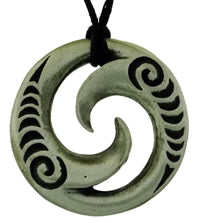 Pewter Pendant Double Spiral