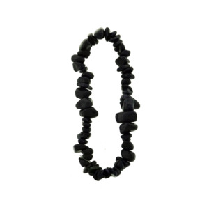 Semi Precious Stone Chip Bracelet: Black Tourmaline Bracelet