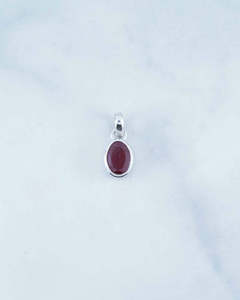 Pendants: Ruby Faceted 8x6 Oval Pendant