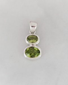Pendants: Peridot 4x6 & 6x8mm faceted pendant